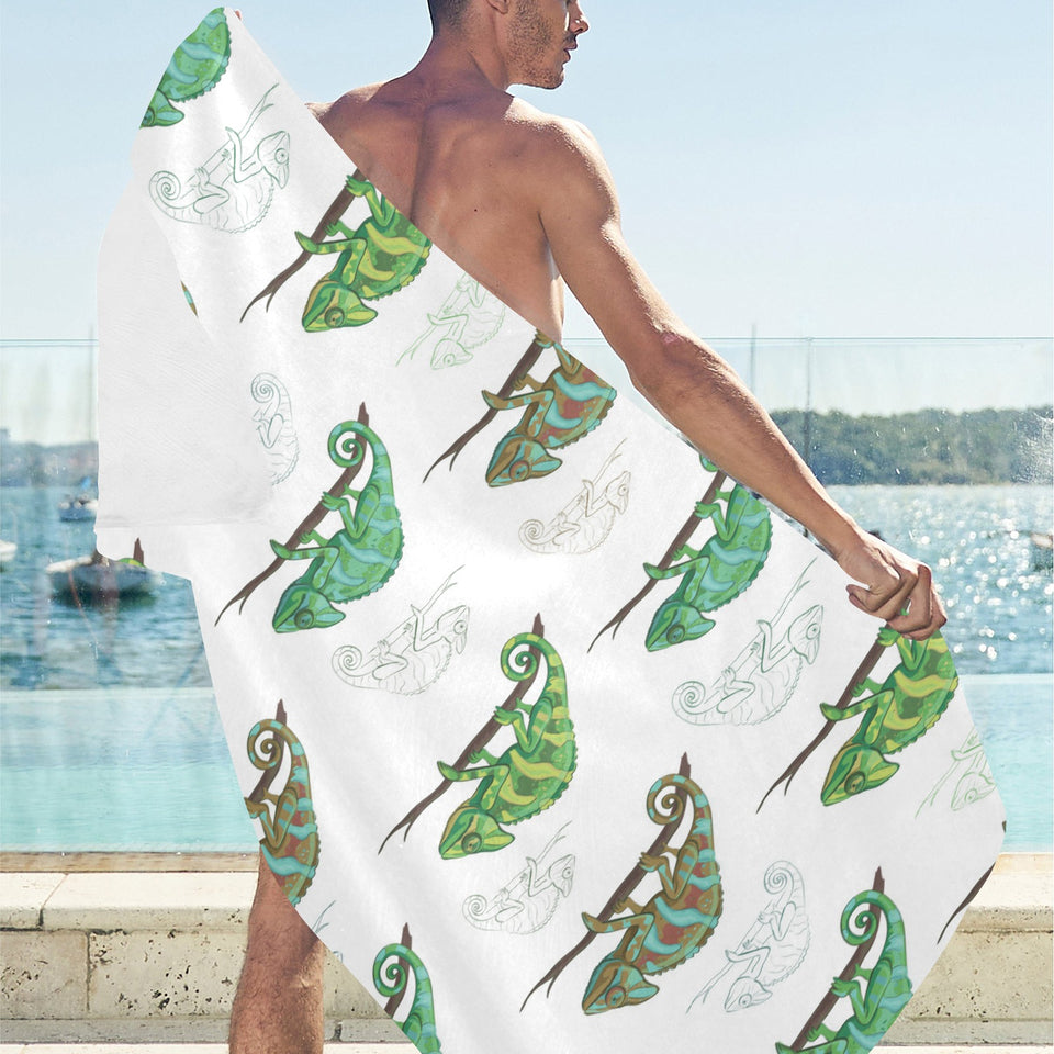 Chameleon lizard pattern Beach Towel