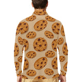 Cookie pattern Men's Long Sleeve Polo Shirt
