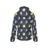 Moon star pattern Women's Padded Hooded Jacket