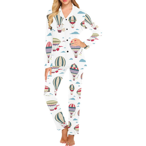 Hot air balloon pattern Women's Long Pajama Set