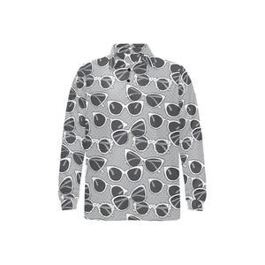Sun Glasses Pattern Print Design 04 Men's Long Sleeve Polo Shirt