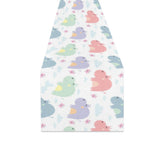 Hippopotamus Pattern Print Design 03 Table Runner