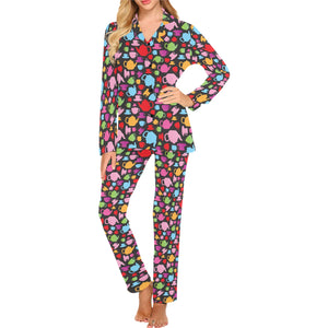Tea pots Pattern Print Design 01 Women's Long Pajama Set