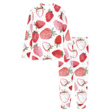 watercolor hand drawn beautiful strawberry pattern Women's All Over Print Pajama Set