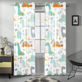 Cute funny kids dinosaurs pattern Gauze Curtain