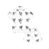 Billiard Ball Pattern Print Design 03 Kids' Boys' Girls' V-Neck Short Pajama Set