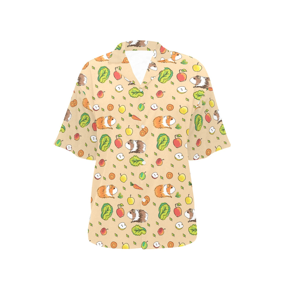 Guinea Pig Pattern Print Design 05 Women's All Over Print Hawaiian Shirt