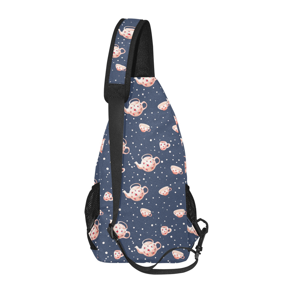 Tea pots Pattern Print Design 04 All Over Print Chest Bag