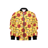 Pizza texture pattern Kids' Boys' Girls' Bomber Jacket