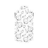 Garlic pattern black white Women's Padded Vest