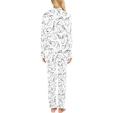 Potato Chips Pattern Print Design 04 Women's Long Pajama Set