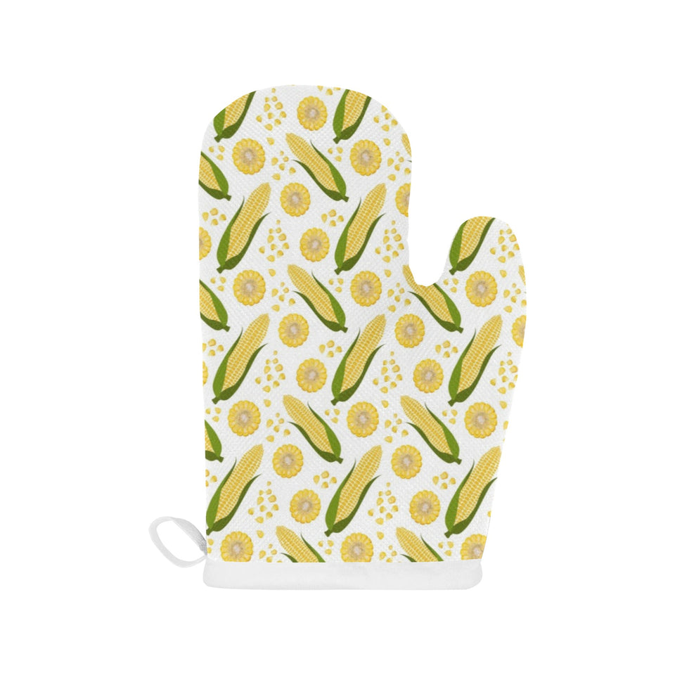 Corn Pattern Print Design 05 Heat Resistant Oven Mitts