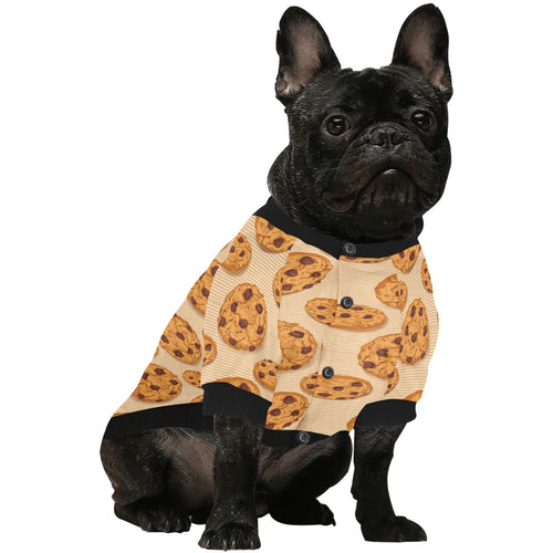Cookie pattern All Over Print Pet Dog Round Neck Fuzzy Shirt