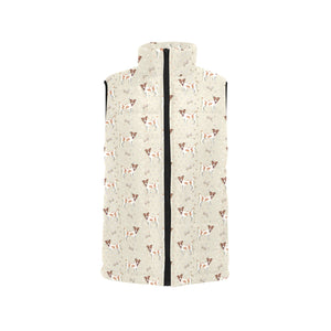 Jack Russel Pattern Print Design 02 Men's Padded Vest