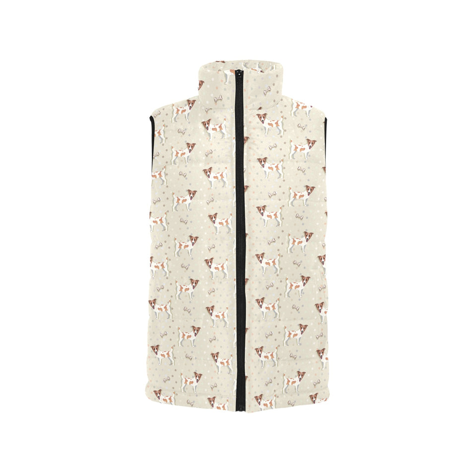 Jack Russel Pattern Print Design 02 Men's Padded Vest