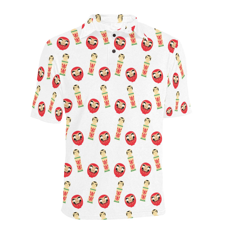 Daruma japanese wooden doll Men's All Over Print Polo Shirt