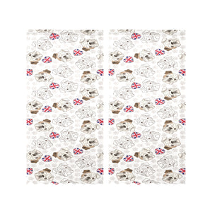 English Bulldog Pattern Print Design 01 Gauze Curtain