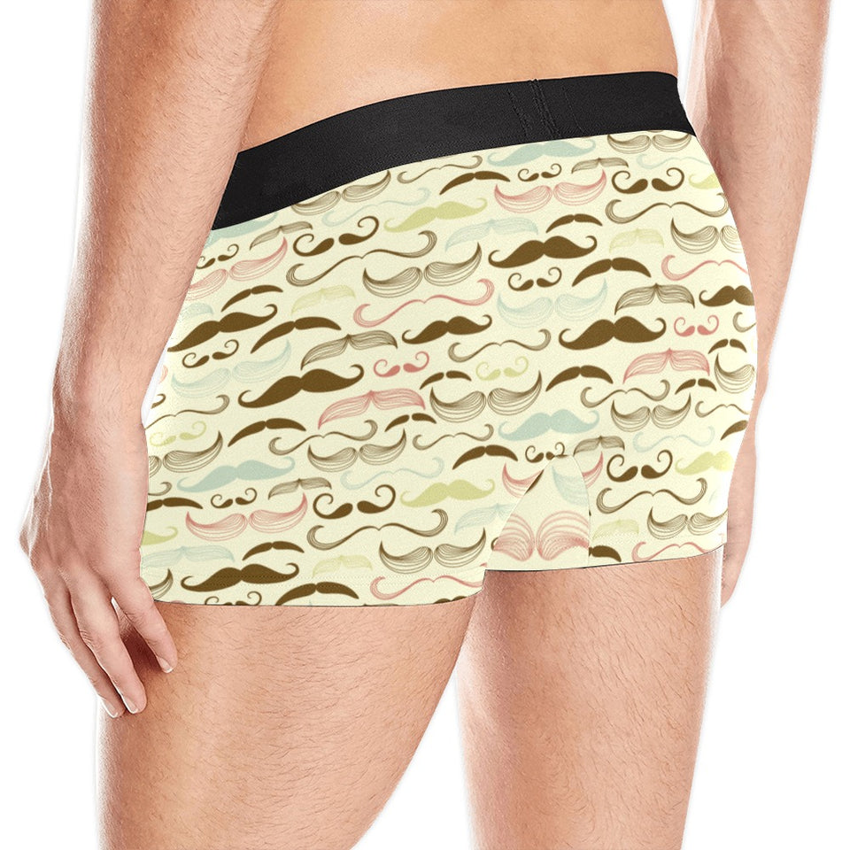 Mustache Beard Pattern Print Design 01 Men's All Over Print Boxer Briefs Men's Underwear