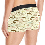 Mustache Beard Pattern Print Design 01 Men's All Over Print Boxer Briefs Men's Underwear
