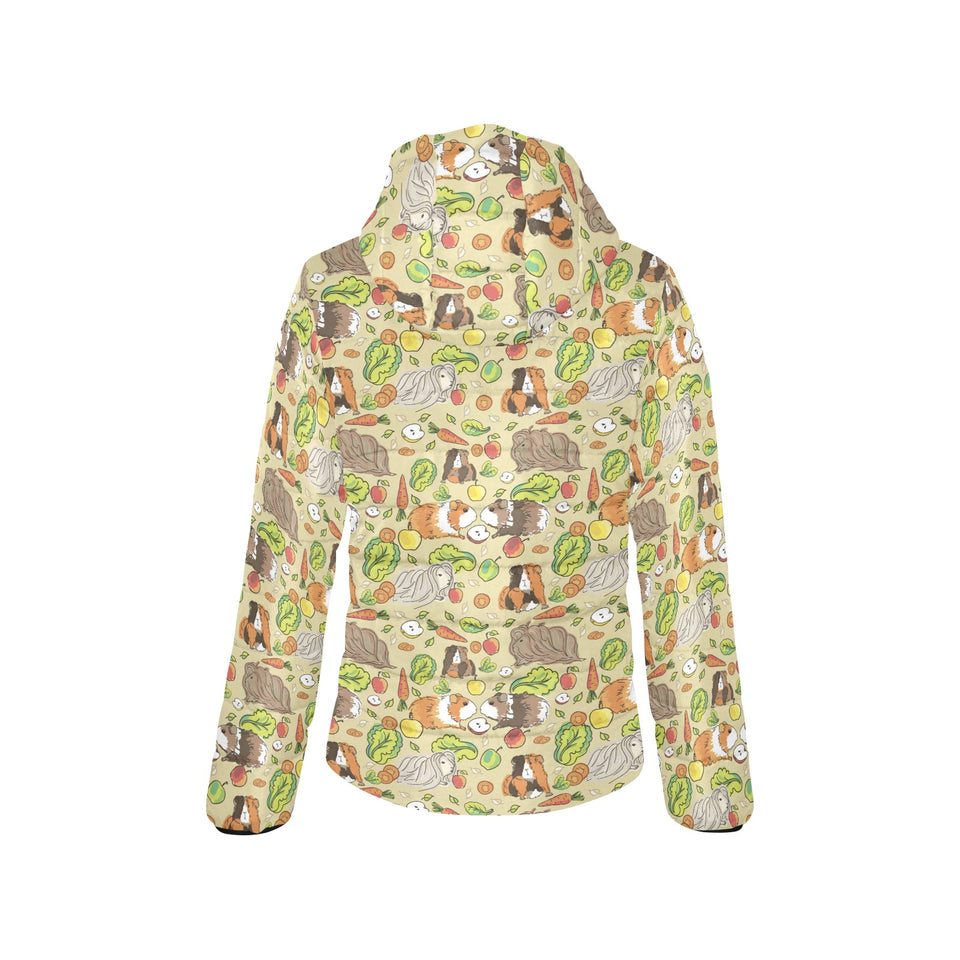 Guinea Pig Pattern Print Design 04 Women's Padded Hooded Jacket