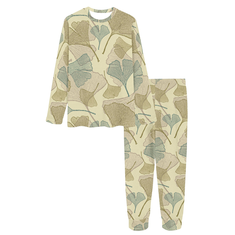 Ginkgo leaves design pattern Women's All Over Print Pajama Set