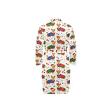 Corgi Christmas Pattern Men's Long Sleeve Belted Night Robe