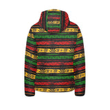 Canabis Marijuana Weed Pattern Print Design 04 Kids' Boys' Girls' Padded Hooded Jacket