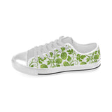 Hop design pattern Men's Low Top Shoes White