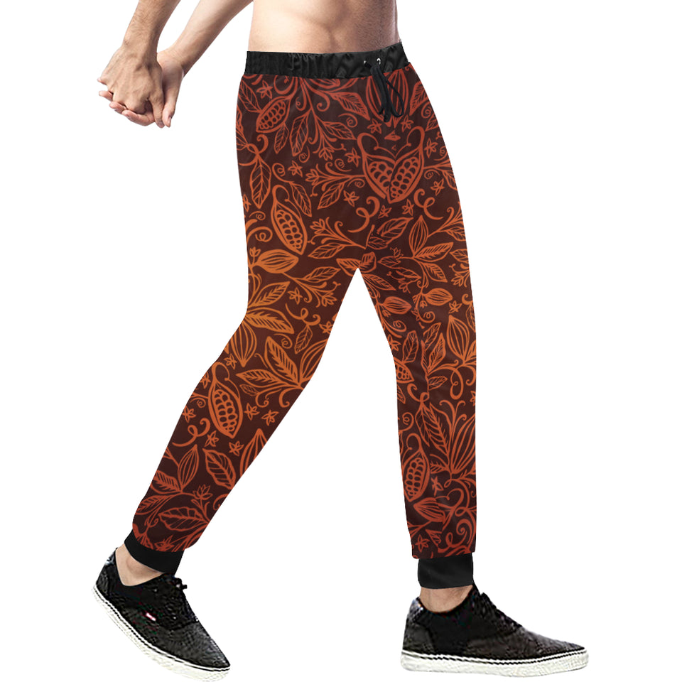 cacao beans tribal polynesian pattern Unisex Casual Sweatpants