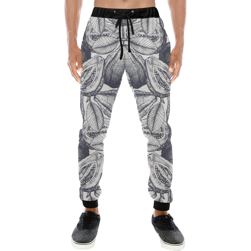Guava tropical hand drawn pattern Unisex Casual Sweatpants