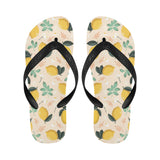 lemon flower leave pattern Unisex Flip Flops