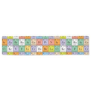 Chemistry Periodic Table Pattern Print Design 01 Table Runner