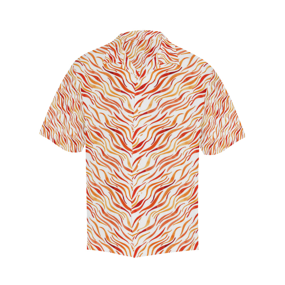 Fire flame watercolor pattern Men's All Over Print Hawaiian Shirt