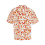 Fire flame watercolor pattern Men's All Over Print Hawaiian Shirt