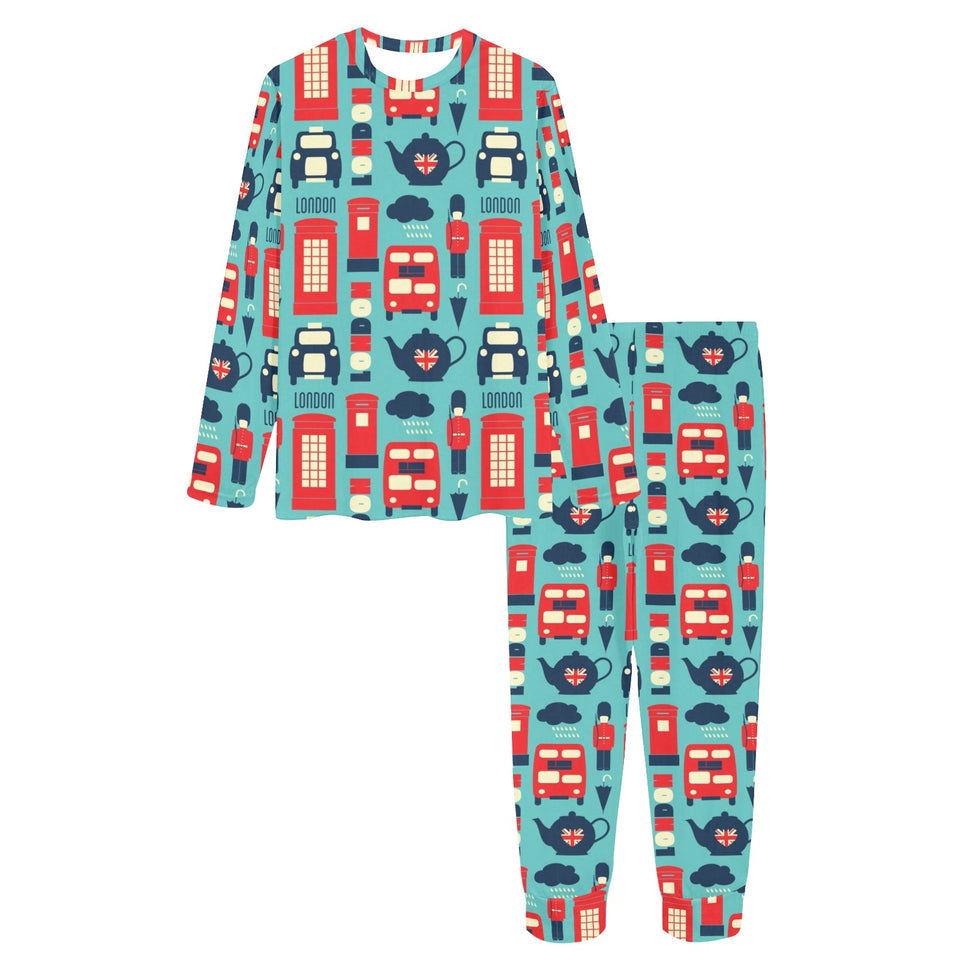 British Pattern Print Design 04 Women's All Over Print Pajama Set