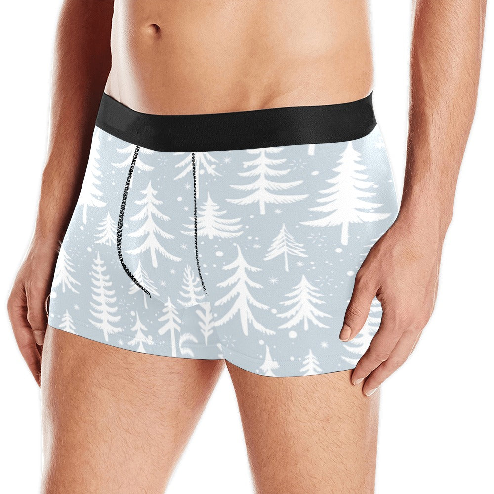 Christmas tree winter forest pattern Men's All Over Print Boxer Briefs Men's Underwear
