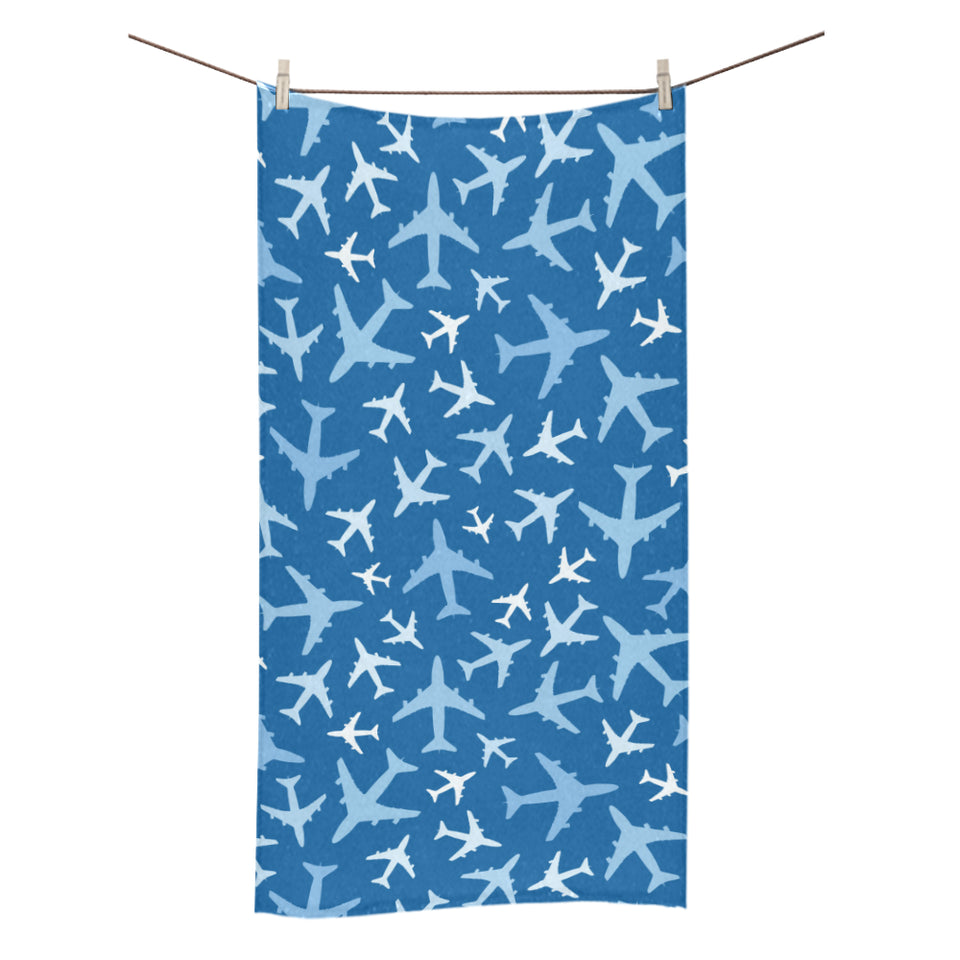 Airplane pattern in the sky Bath Towel
