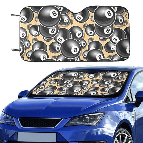 Billiard Ball Pattern Print Design 04 Car Sun Shade