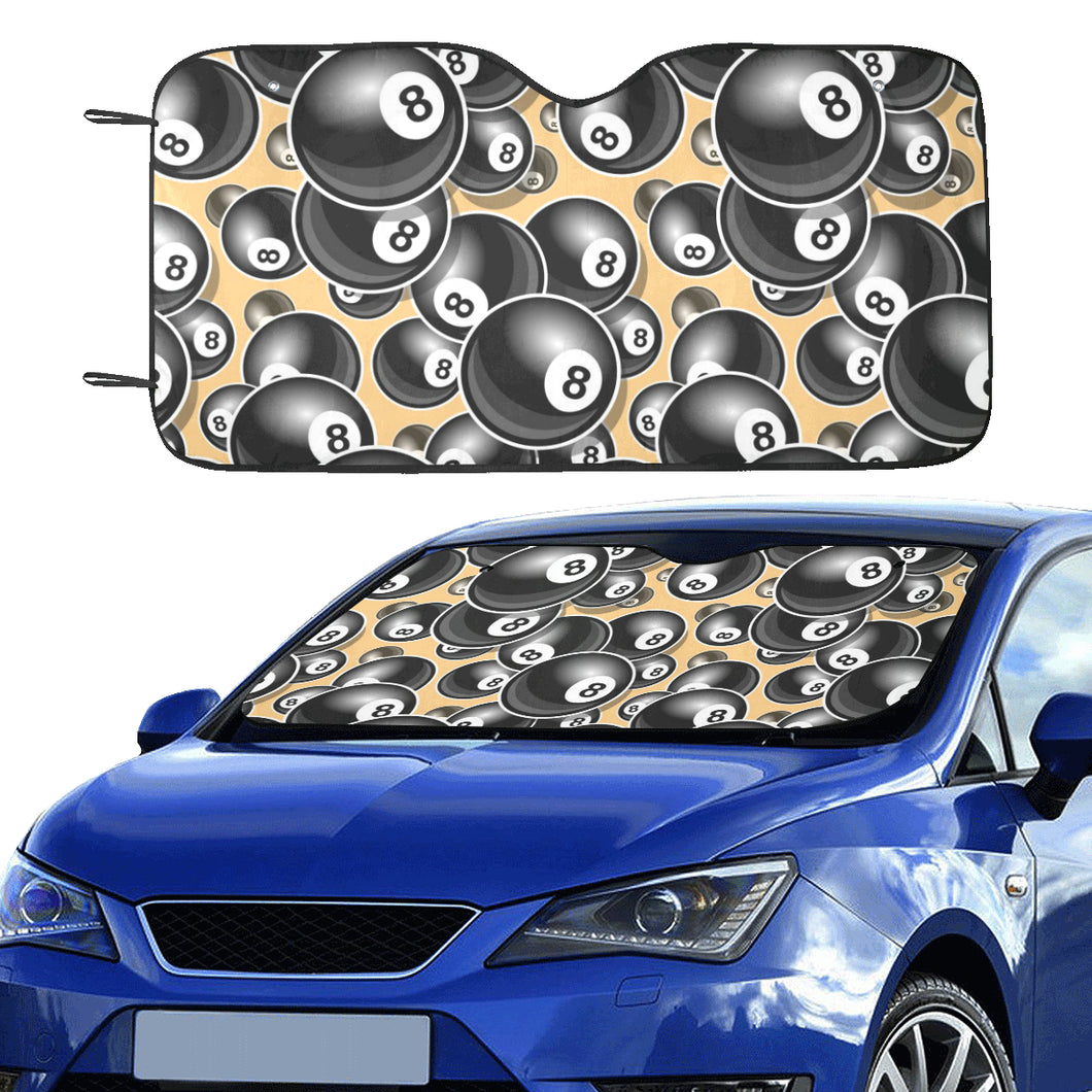 Billiard Ball Pattern Print Design 04 Car Sun Shade