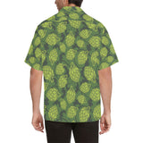 Hop pattern Hop cone background Men's All Over Print Hawaiian Shirt