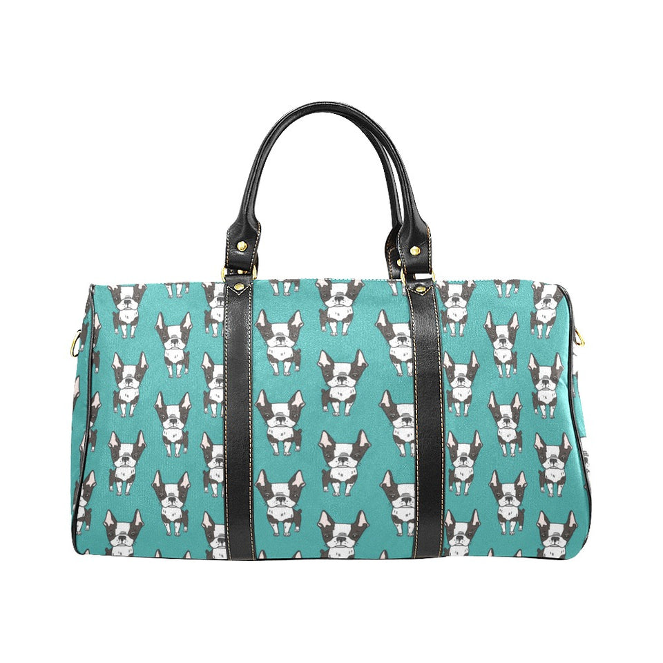 Hand drawn boston terrier dog pattern Travel Bag