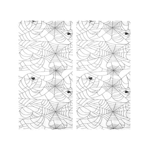 Spider web cobweb pattern white background Gauze Curtain