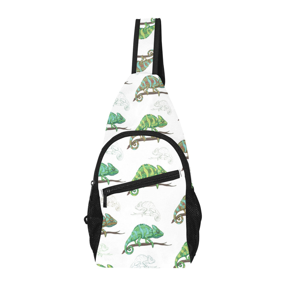 Chameleon lizard pattern All Over Print Chest Bag