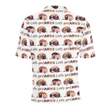 Camper Van Pattern Print Design 01 Men's All Over Print Polo Shirt