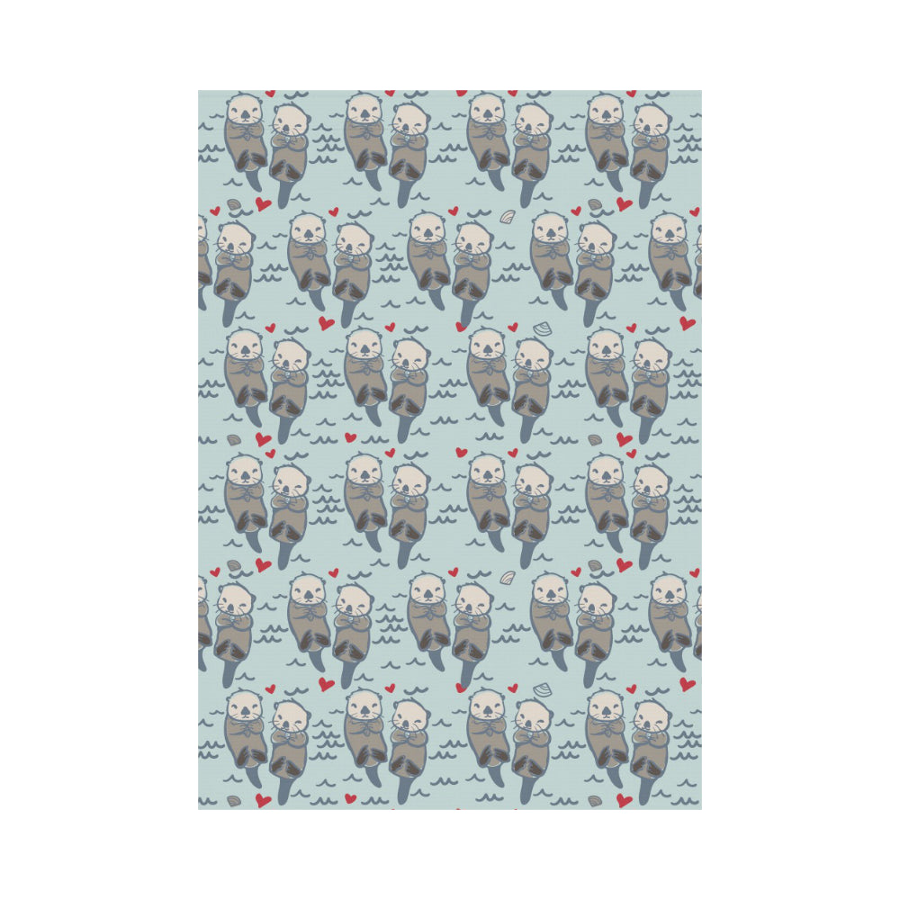 Lovely Sea Otter Pattern House Flag Garden Flag