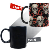 Red snake skull pattern Morphing Mug Heat Changing Mug