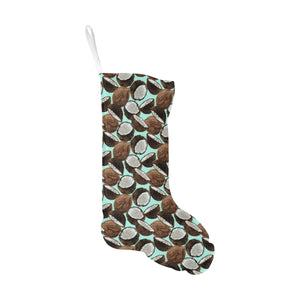 Coconut Pattern Print Design 03 Christmas Stocking