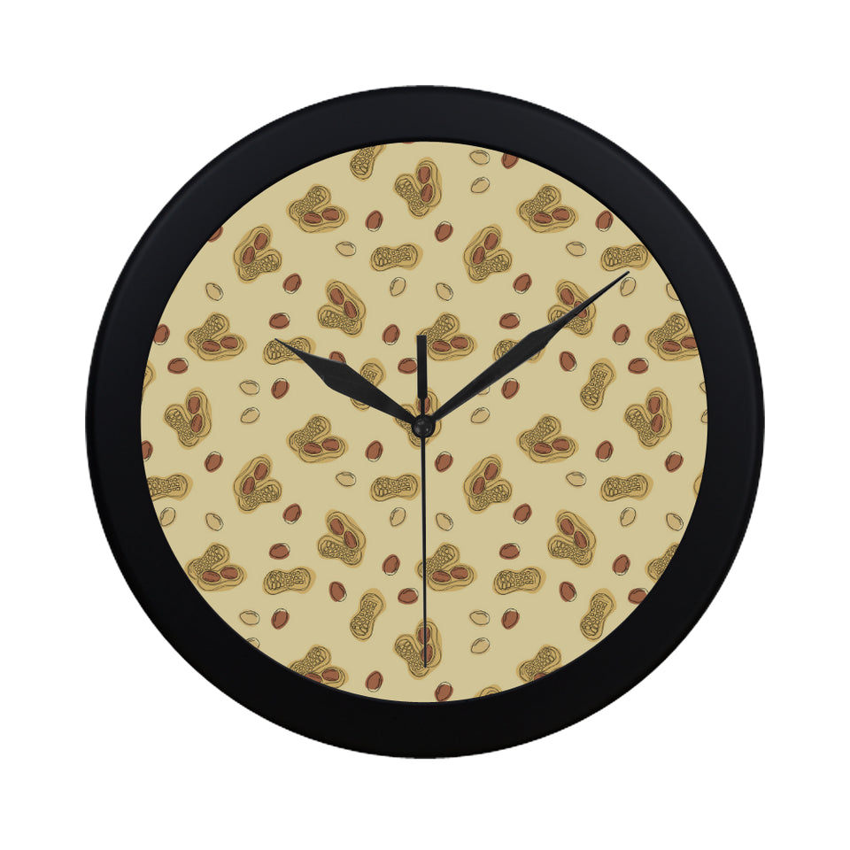 peanuts design pattern Elegant Black Wall Clock
