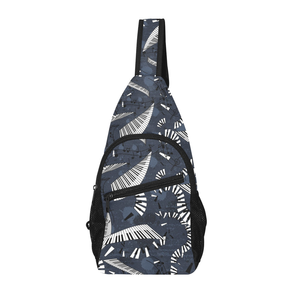 Piano Pattern Print Design 02 All Over Print Chest Bag