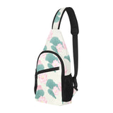 Pink lotus waterlily leaves pattern All Over Print Chest Bag